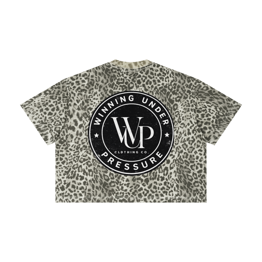 Circle Logo Leopard Print Boxy T-Shirt