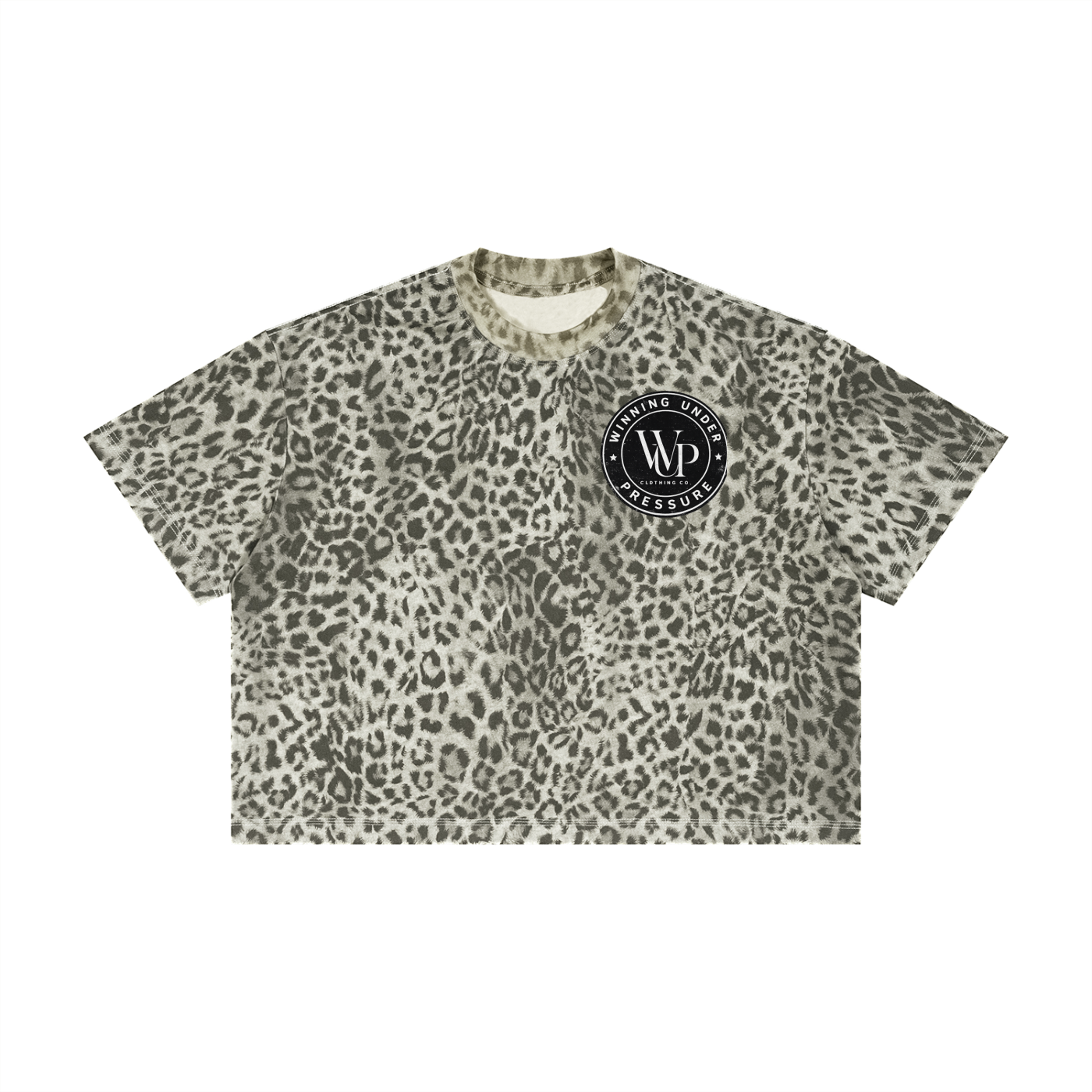 Circle Logo Leopard Print Boxy T-Shirt